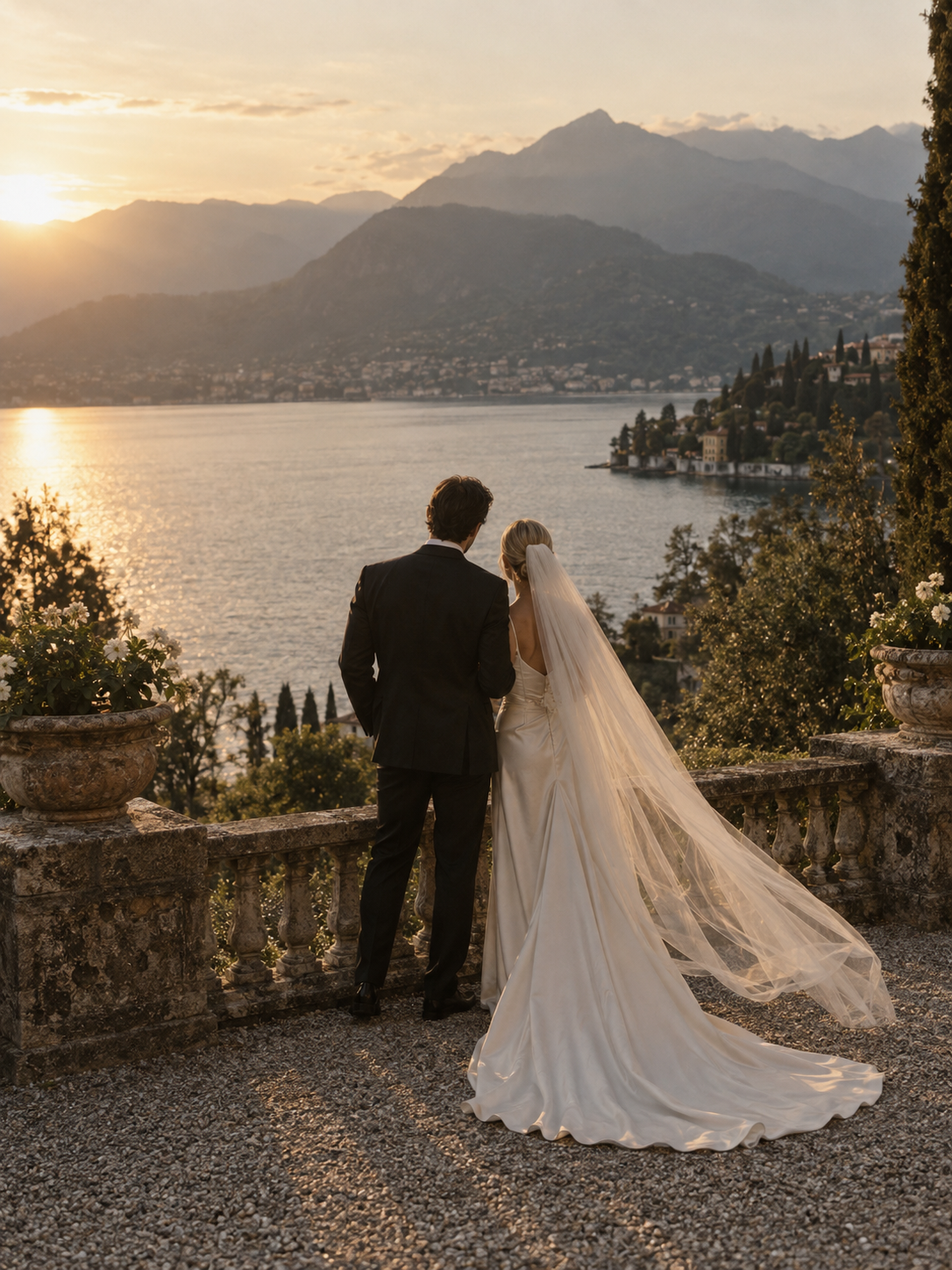 Galerievorschau: Hochzeitspaar am Comer See